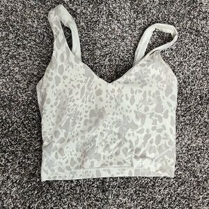 Lululemon white leopard align top size 2
